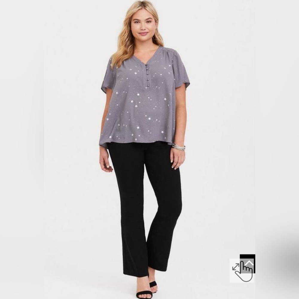 Torrid Georgette Button Placketblouse Size 00 (Ou… - image 1